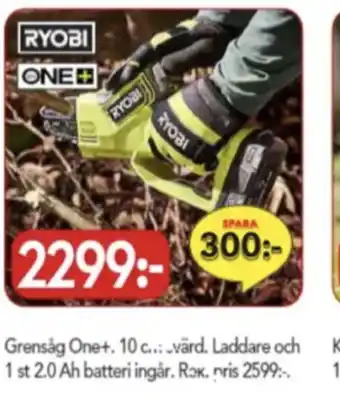 Bo Ohlsson Ryobi grensåg erbjuda