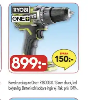 Bo Ohlsson Ryobi borr- och skruvdragere erbjuda