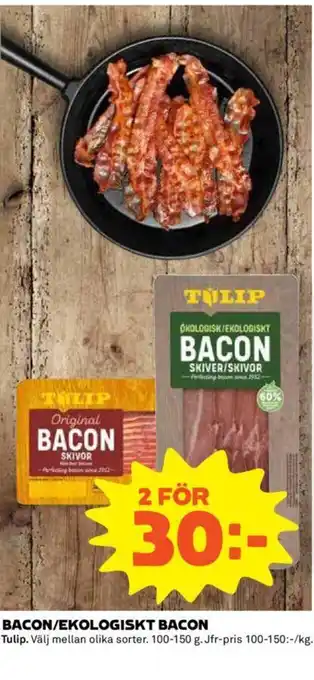 Coop BACON/EKOLOGISKT BACON erbjuda