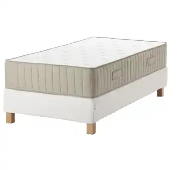IKEA EspevÄr/vatnestrÖm Kontinentalsäng, vit/fast natur, 90x200 cm erbjuda