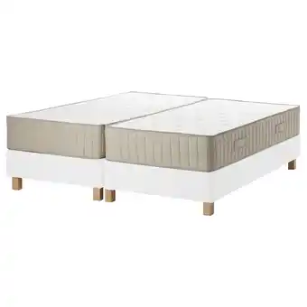 IKEA EspevÄr/vatnestrÖm Kontinentalsäng, vit/medium fast natur, 160x200 cm erbjuda