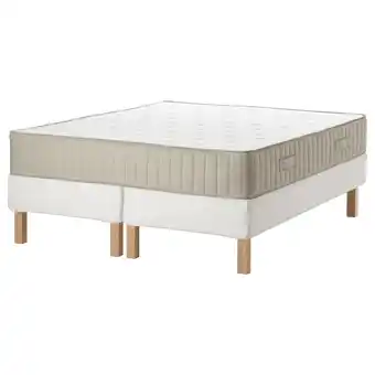 IKEA EspevÄr/vatnestrÖm Kontinentalsäng, vit/fast natur, 180x200 cm erbjuda