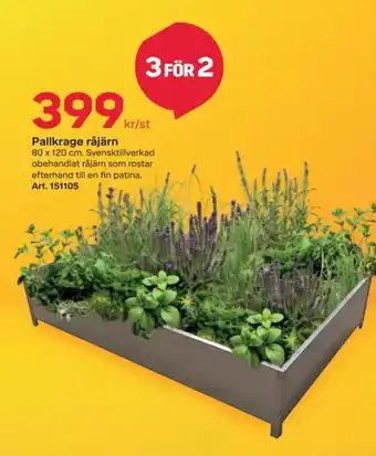 Byggmax Pallkrage råjärn erbjuda