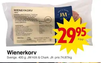 Matöppet Wienerkorv erbjuda