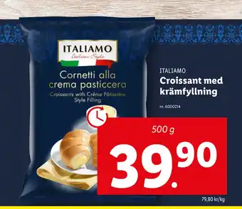 Lidl Croissant med krämfyllning erbjuda