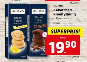 Lidl Kakor med krämfyllning erbjuda