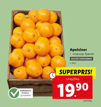 Lidl Apelsiner erbjuda