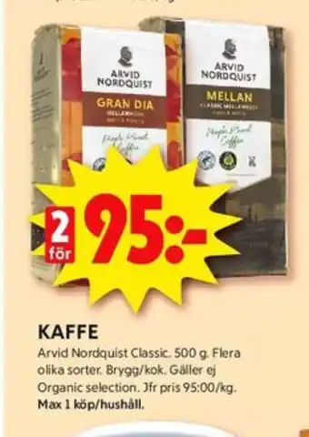 ICA Kvantum Gran dia kaffe malet erbjuda