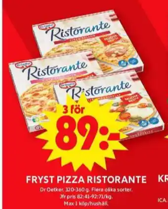 ICA Maxi Ristorante pizza erbjuda