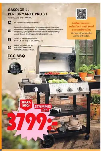 ICA Maxi Fcc bbq gasolgrill erbjuda