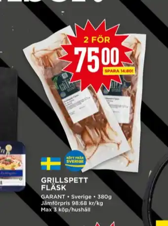 Willys Garant grillspett erbjuda