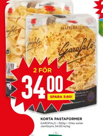 Willys Garofalo pasta sorterad erbjuda