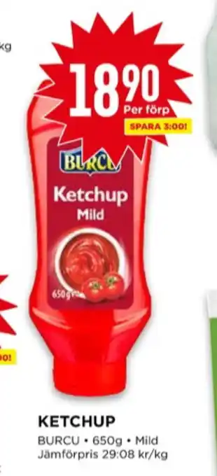 Willys Burcu ketchup erbjuda