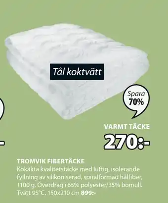 JYSK TROMVIK FIBERTÄCKE erbjuda