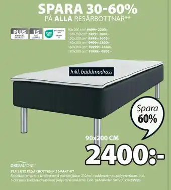 JYSK PLUS B12 RESÅRBOTTEN PU SVART-07 erbjuda