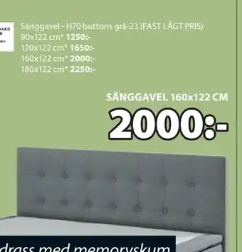 JYSK SÄNGGAVEL 160x122 CM erbjuda