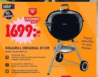 ICA Maxi KOLGRILL ORIGINAL 57 CM erbjuda