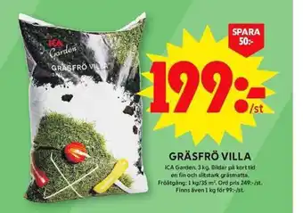 ICA Maxi GRÄSFRÖ VILLA erbjuda