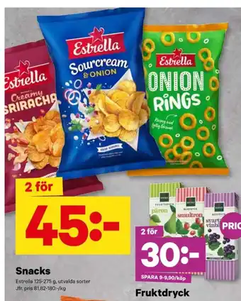 City Gross Estrella chips sourcream & onion erbjuda