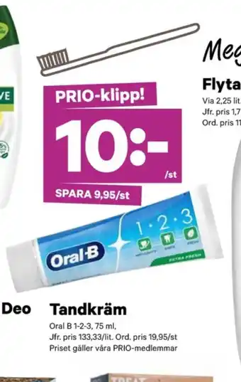 City Gross Oral-b tandkräm erbjuda