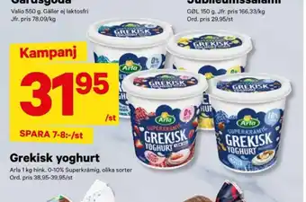 City Gross Arla yoghurt erbjuda