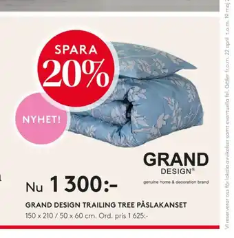 Seng Grand design bäddset erbjuda