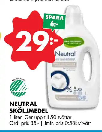 ÖoB NEUTRAL SKÖLJMEDEL erbjuda