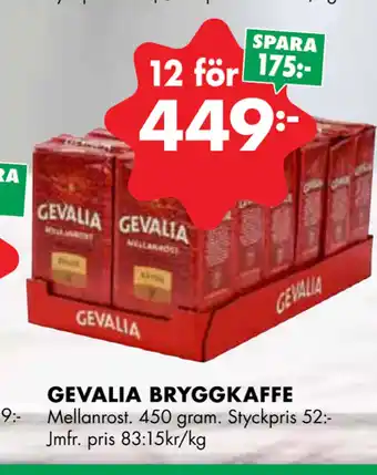 ÖoB GEVALIA BRYGGKAFFE erbjuda