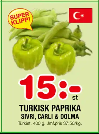 Nya Pulsen TURKISK PAPRIKA erbjuda