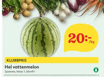 Hemköp Hel vattenmelon erbjuda