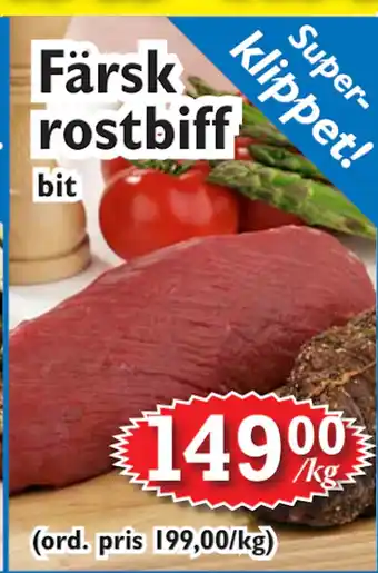 T-jarlen Färsk rostbiff erbjuda