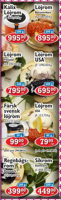 T-jarlen Kalix Löjrom erbjuda