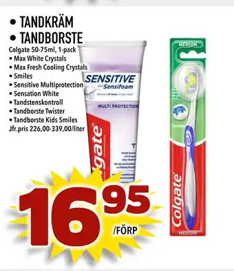 Nya Pulsen TANDKRÄM • TANDBORSTE erbjuda