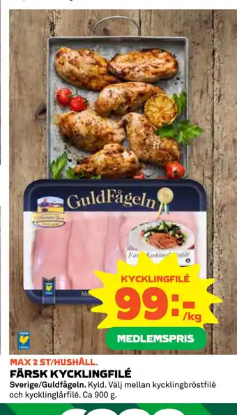 Coop Daglivs FÄRSK KYCKLINGFILÉ erbjuda