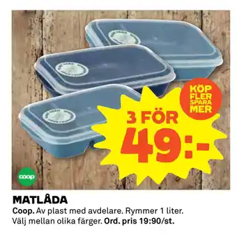 Coop Daglivs MATLÅDA erbjuda