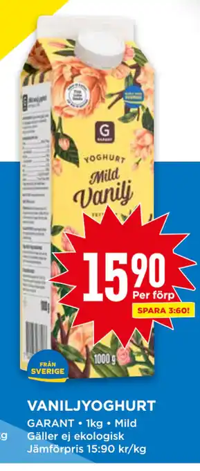 Willys VANILJYOGHURT erbjuda