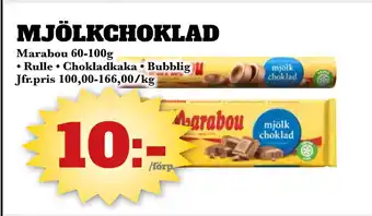 Bonum Matmarknad MJÖLKCHOKLAD erbjuda