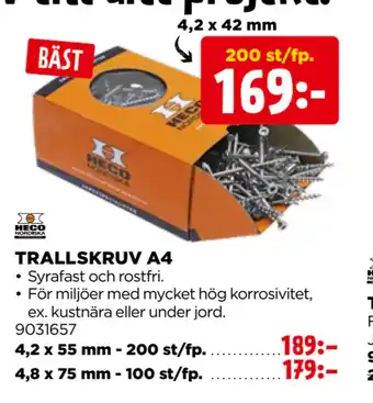 Jem&Fix TRALLSKRUV A4 erbjuda