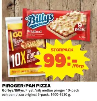 Coop Billys pizza erbjuda