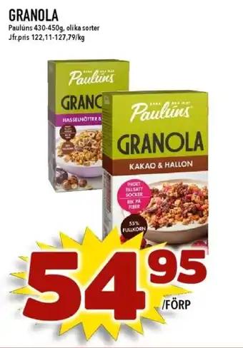 Matdax Paulùns granola erbjuda