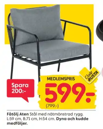 Rusta Dynor utestol erbjuda