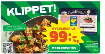 Stora Coop Guldfågeln kycklingbröstfilé erbjuda