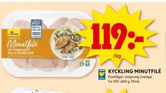 ICA Kvantum KYCKLING MINUTFILÉ erbjuda