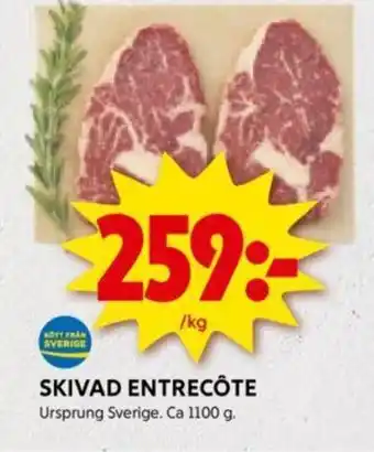 ICA Kvantum SKIVAD ENTRECÔTE erbjuda