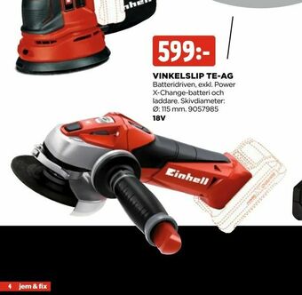 Jem&Fix Vinkelslip te-ag erbjuda