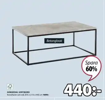 JYSK DOKKEDAL SOFFBORD erbjuda