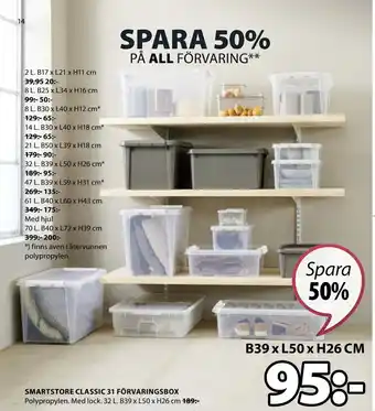 JYSK SMARTSTORE CLASSIC 31 FÖRVARINGSBOX erbjuda