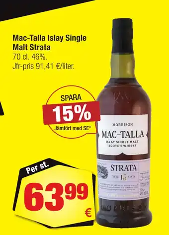 Calle Mac-Talla Islay Single Malt Strata erbjuda