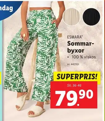 Lidl Sommar- byxor erbjuda