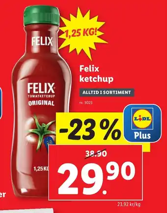 Lidl Felix ketchup erbjuda